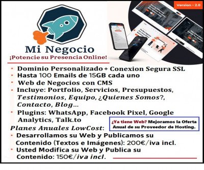 Mi-Negocio.eu, Diseñan Webs de Negocios al precio más económico